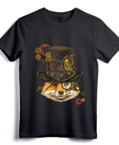 Fuchs-Shirt, Steampunk-Getriebe, Fuchs, Tiergesicht, mittelalterliches Fuchs-Liebhaber-T-Shirt  Wildtier-Zookeeper- und Zoologen-Bekleidung für Männer, Frauen und Kinder