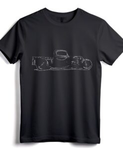 Rust Bucket Outline Rat Rod Hot Rod Steampunk T-Shirt - Vintage Auto Enthusiasten Geschenk für Oldtimer Liebhaber