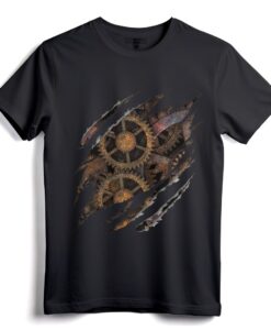 Steampunk Uhrwerk T-Shirt - Mechanisches Zahnradgeschenk - Vintage-Design mit antiken Zahnrädern und Rädern