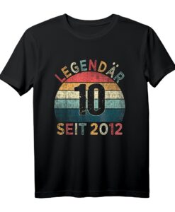 10. Geburtstag Legendär Seit 2012 T-Shirt  Perfektes Geschenk für Jungen und Mädchen zum 10. Geburtstag