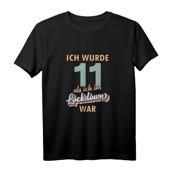 11. Geburtstag Shirt - Ich Wurde 11 Als Ich Im Lockdown War Retro T-Shirt für Kinder, Jugendliche & Geburtstagsgeschenke