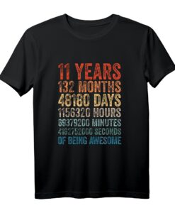 11. Geburtstag T-Shirt für Jungen und Mädchen - Vintage Retro Geschenkidee für Kinder im Alter von 11 Jahren