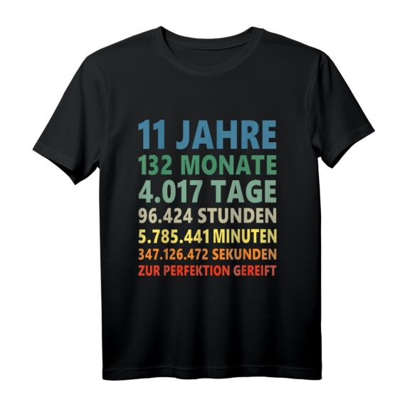 11. Geburtstag T-Shirt  Lustiges Geschenk für Jungen und Mädchen zum 11. Geburtstag