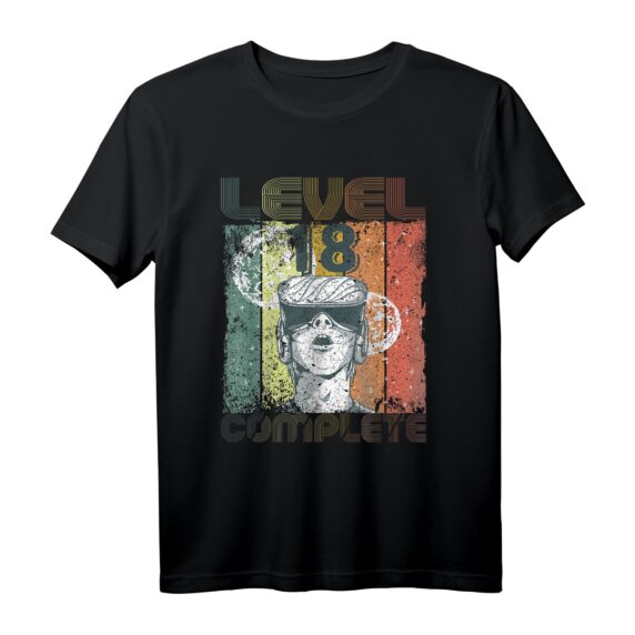 18. Geburtstag Jungen Männer Gaming T-Shirt  Perfektes Geschenk für 18-Jährige, Ideal für Geburtstagsfeiern & Erinnerungen