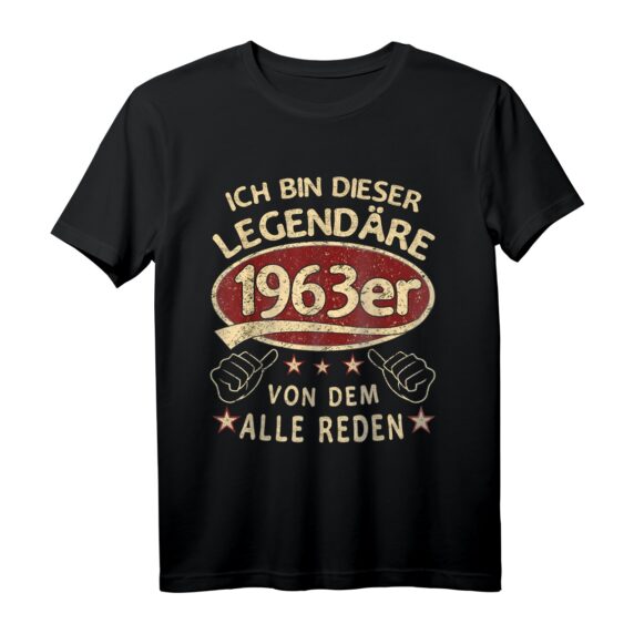 1963er Legendäres Retro T-Shirt zum Geburtstag  Lustiges Geschenk für Papa, Vater & Opa zum 60. Geburtstag, Vatertag & Weihnachten