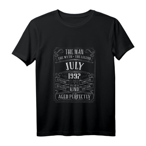 27. Geburtstag Juli 1992 Hemd  Geschenk für 27 Jahre alte Männer, T-Shirt für Geburtstagsfeier & Jubiläum