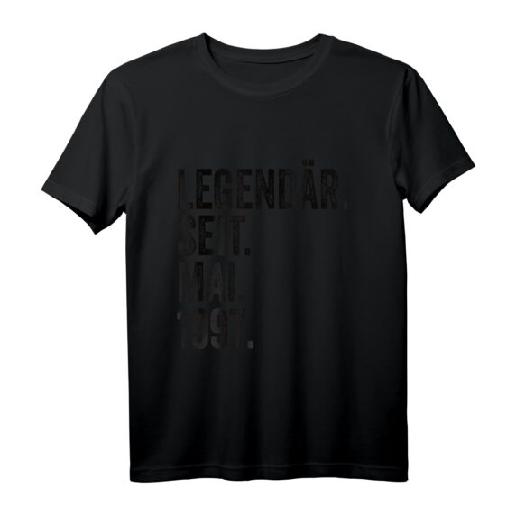 27. Geburtstag Mann T-Shirt - Legendär seit Mai 1997, Lustiges Geschenk für Männer, Frauen & Bruder zum 27. Geburtstag