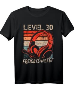 30. Geburtstag Jungen Video Gamer Level 30 Unlocked Männer T-Shirt - Perfektes Geschenk für Zocker & Gaming-Fans zum Geburtstag