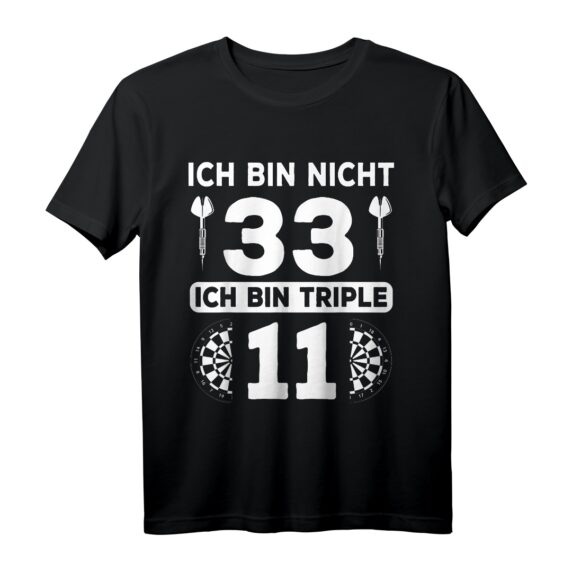 33. Geburtstag Dartspieler Lustig Dart T-Shirt  Klassisch geschnitten, perfekt für Geburtstagsfeiern & Dartfans