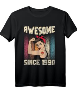 34 Jahre alt T-Shirt für Frauen - Lustiges Geburtstagsgeschenk für den 34. Geburtstag 1990 Feiern