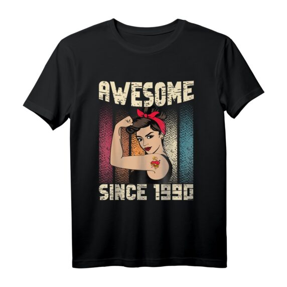 34 Jahre alt T-Shirt für Frauen - Lustiges Geburtstagsgeschenk für den 34. Geburtstag 1990 Feiern