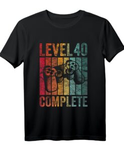 40. Geburtstag Geschenk für Junge Männer - Level Complete 40 Jahre T-Shirt, Lustige Gaming Geschenkidee & Geburtstagsdeko