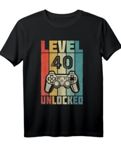 40. Geburtstag Herren & Damen - Level 40 Unlocked T-Shirt für Männer und Frauen zum 40. Geburtstag  Perfektes Geschenk zum Feiern