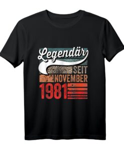 40. Geburtstag Mann T-Shirt  Legendär seit 1981, lustiges Geschenk für Männer zum Geburtstag, Feier & Alltag