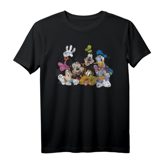 40. Geburtstag Mickey Classic Characters T-Shirt - Offiziell lizenziertes Disney Mickey & Friends Shirt für Fans und Sammler