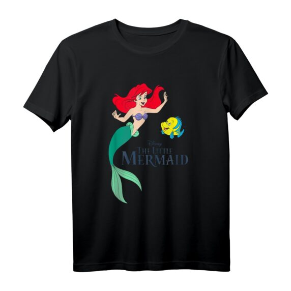 40. Geburtstag The Little Mermaid Ariel & Flounder T-Shirt  Offizielles Disney Merchandise zum Jubiläum