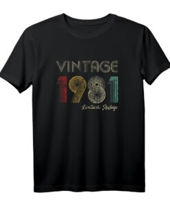 40. Geburtstag Vintage 1981 Limitierte Auflage T-Shirt - Retro Geschenk für 40 Jahre alte Männer & Frauen