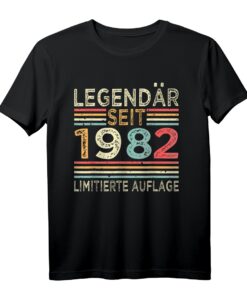 41. Geburtstag Legendär Seit 1982 T-Shirt  Limitierte Auflage für den Jahrgang 1982, Perfektes Geschenk für Freunde, Familie & Geburtstagsfeier