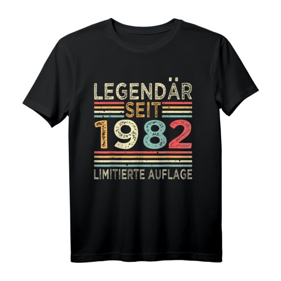 41. Geburtstag Legendär Seit 1982 T-Shirt  Limitierte Auflage für den Jahrgang 1982, Perfektes Geschenk für Freunde, Familie & Geburtstagsfeier
