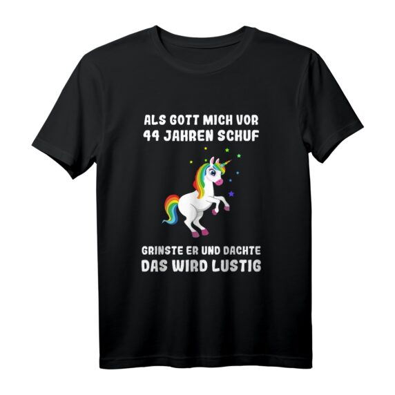 44 Jahre Als Gott mich vor 44 Jahren schuf lustiges Geburtstag T-Shirt  Perfektes Geschenk für Mann und Frau zum 44. Geburtstag