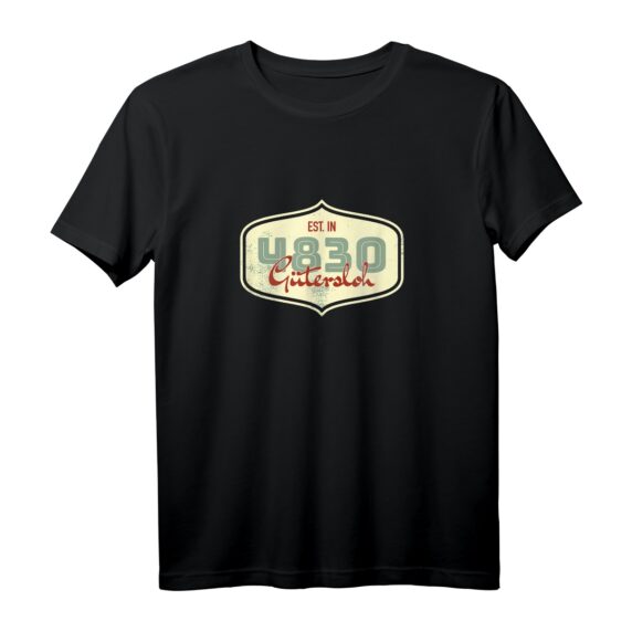 4830 Gütersloh - Alte Postleitzahl Retro T-Shirt - Nostalgisches Stadtdesign für Stadtbewohner & Lokalpatrioten