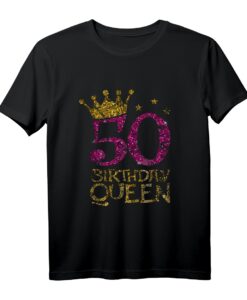 50. Geburtstag Queen T-Shirt - Geschenk für Frauen zum 50. Jubiläum, Königin Design, klassisch geschnitten