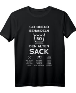 50. Geburtstag T-Shirt für Männer  Schonend behandeln, den alten Sack! Humorvolles Geschenk für Herren vom Jahrgang 1974