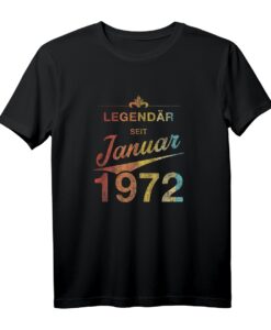 50. Geburtstag T-Shirt  Legendär seit 1972, Vintage Retro Design für den unvergesslichen Fünfzigsten Geburtstag