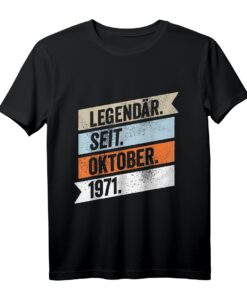 52. Geburtstag Mann T-Shirt - Legendär seit 1971, Lustiges Geschenk für 52-Jährige, Dekoration & Feieridee