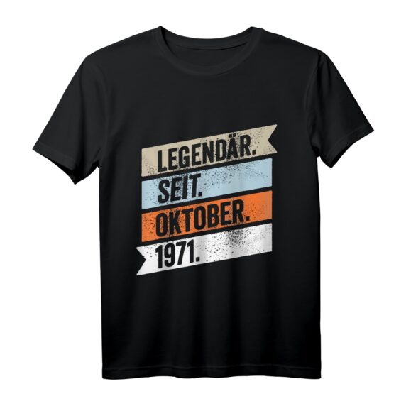 52. Geburtstag Mann T-Shirt - Legendär seit 1971, Lustiges Geschenk für 52-Jährige, Dekoration & Feieridee