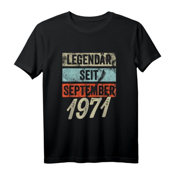 52. Geburtstag Mann T-Shirt  Legendär seit 1971 lustiges Geschenk für Männer, Frauen & Geburtstagsfeierdekoration