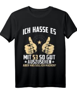 53 Jahre alter Mann Frauen Geboren 1968 T-Shirt - Lustiges Geburtstagsgeschenk für Männer und Frauen, perfekte Feierdekoration