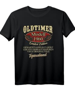 60. Geburtstag 1960 Oldtimer Geschenk Mann Frau T-Shirt - Lustiges Party-Shirt für den runden Geburtstag