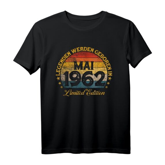 60. Geburtstag Legenden werden geboren in Mai 1962 T-Shirt  Lustiges Geschenk für Männer & Frauen, perfekt für die Party & Feierlichkeiten