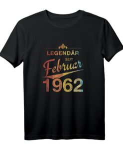 60. Geburtstag T-Shirt - Legendär seit 1962, Vintage Retro Design für Männer & Frauen, Unvergessliche Geschenkidee zum 60. Geburtstag
