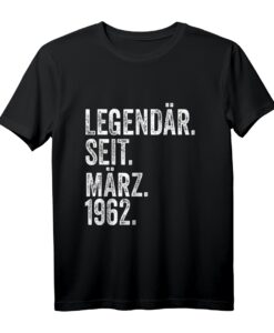 61. Geburtstag T-Shirt für Männer - Legendär seit 1962, Lustiges Geschenk zum 61. Geburtstag für Männer und Frauen
