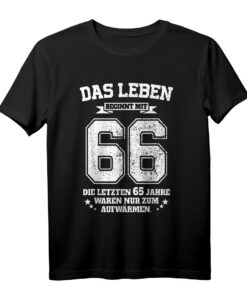 66. Geburtstag T-Shirt für Mann und Frau  Lustiges Geschenk & Party-Accessoire für den 66. Geburtstag, Junggebliebene & Legenden