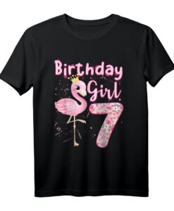 7. Geburtstag Mädchen Flamingo T-Shirt - Buntes Design für Flamingo-Liebhaberinnen und Mädchen zum 7. Geburtstag