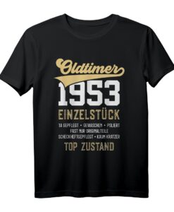 71 Jahre Oldtimer 1953 Einzelstück Vintage T-Shirt  Perfektes Geschenk zum 71. Geburtstag für Männer und Frauen