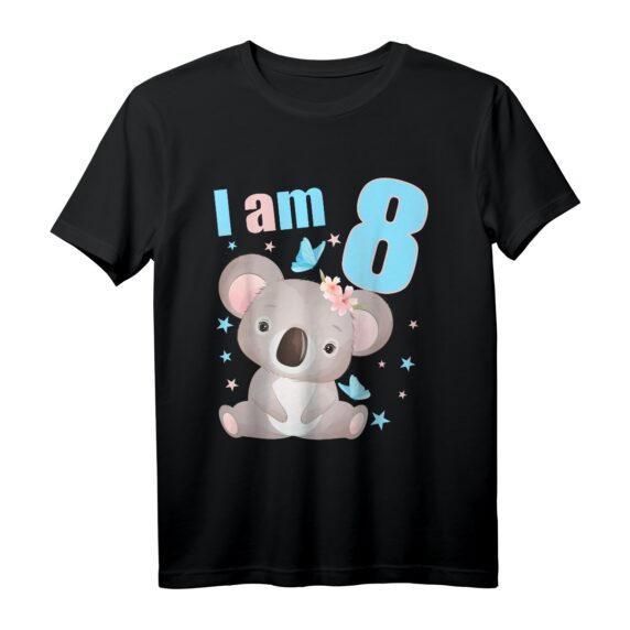 8 Jahre alt Geburtstag Outfit für Jungen und Mädchen mit Koala - Süßes Geburtstags-T-Shirt für den 8. Geburtstag
