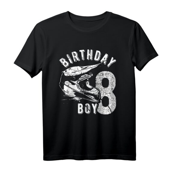 8 Jahre altes Kind Geburtstag Junge - Dirt Bike & MX Motorrad T-Shirt - Perfektes Geschenk für kleine Motocross Fans