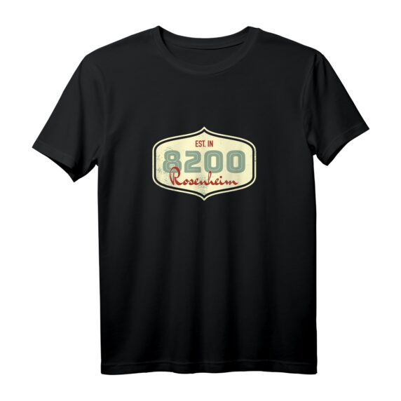 8200 Rosenheim - Alte Postleitzahl Retro T-Shirt - Nostalgisches Stadtgeschenk für Lokalpatrioten