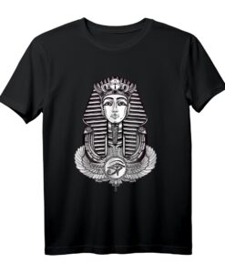Ägyptischer Pharao mit geflügeltem Ankh T-Shirt  Spirituelles Vintage Design mit King RA, Pyramiden & Mythologie, perfekt zum Geburtstag