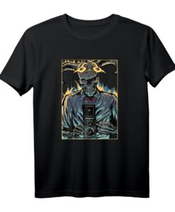 Alte Kamera - Vintage Retro Skull T-Shirt für Nerd Fotografen, Hobby- und Profifotografen, perfekte Geschenkidee zum Geburtstag & für kreative Fotoshootings