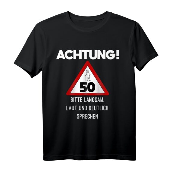 Alter Mann Achtung 50 Jahre T-Shirt - Lustiges Geburtstagsgeschenk für Männer, Papa, Opa, Vater oder Onkel zum 50. Geburtstag