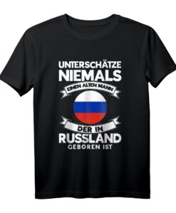 Alter Mann Der In Russland Geboren Ist T-Shirt - Witziges Russland Design für Fans, Flagge & Sprüche
