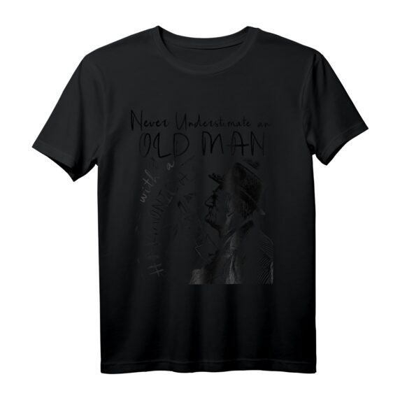 Alter Mann mit einer Mundharmonika Lustiges Instrument T-Shirt  Perfektes Geschenk für Musiker, Opa & Papa zu Vatertag & besonderen Anlässen