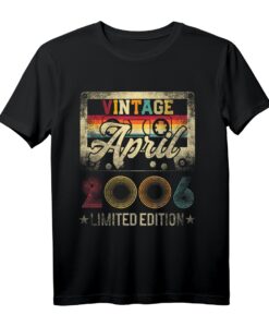 April 2006 16. Geburtstag Geschenk - Limitierte Vintage Edition T-Shirt im Retro-Stil für Teenager und Party-Outfit