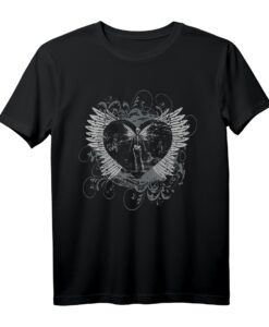 Ästhetisches Y2K Feenflügel Skelett Grunge T-Shirt - Alternative Gothic Mode mit Feen-Design und langlebigem Schnitt
