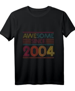 Awesome Since 2004 - 18. Geburtstag T-Shirt für Jungen & Mädchen, Geschenkidee zum Geburtstag & Weihnachten